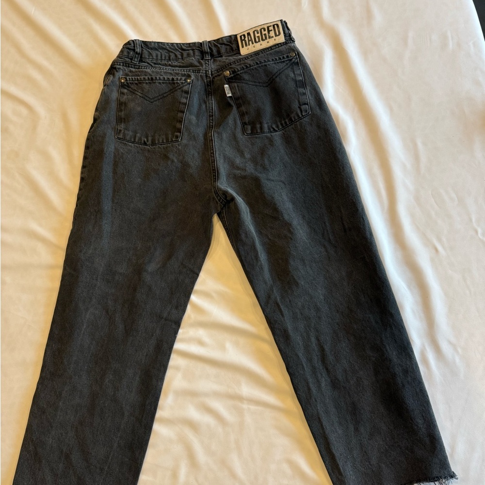 Women’s Ragged Jeans Black Denim Jeans‎ 30x29 - Picture 3 of 12